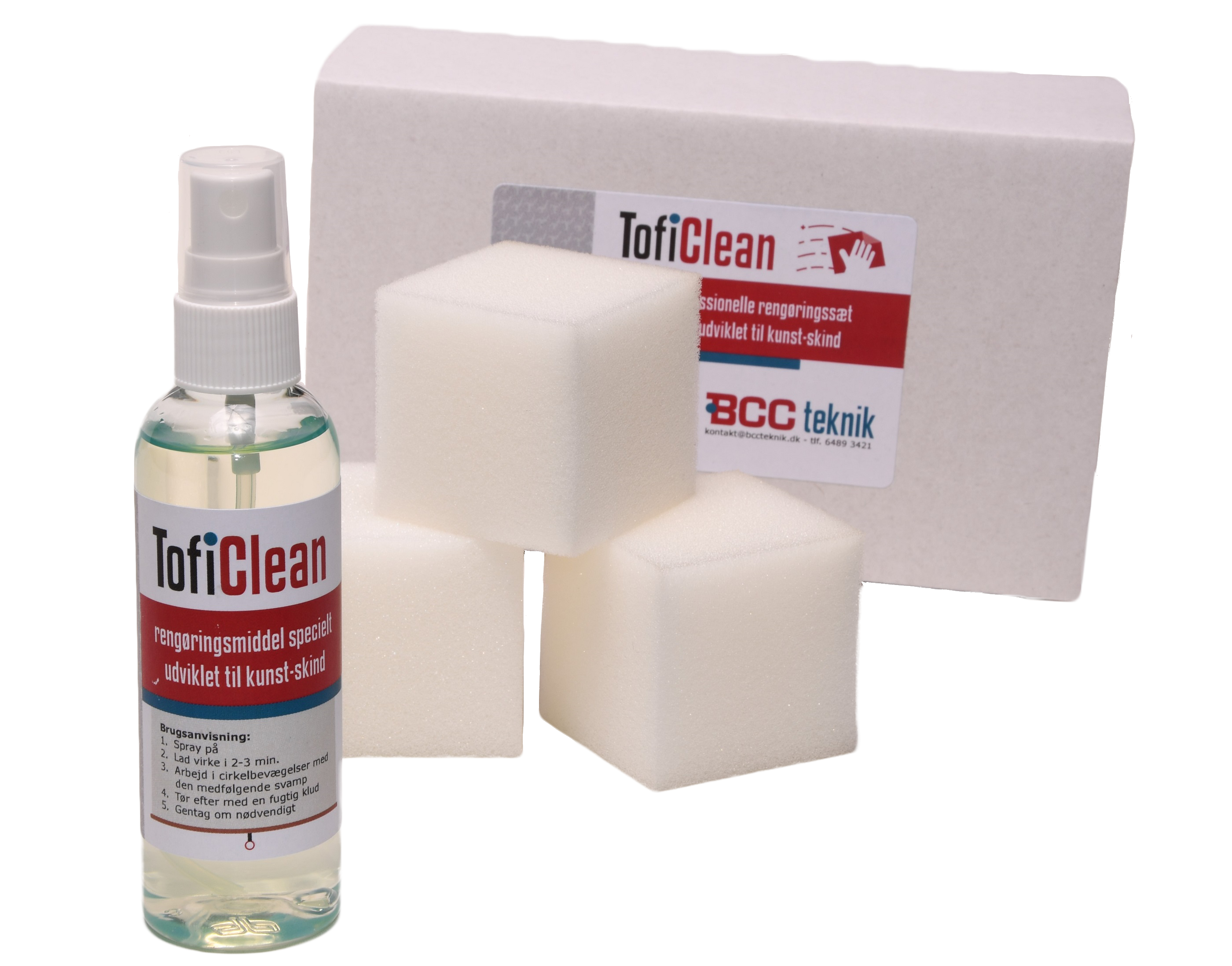 Tofi, Cleaner Spray, 500 ml. inkl. rulle m. 12 klude og 1 svamp