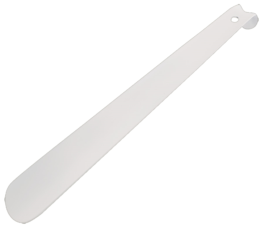 Skohorn, metal, 59 cm, hvid