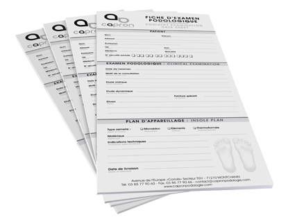 Aftrykspapir til Autopodograf (ny model)