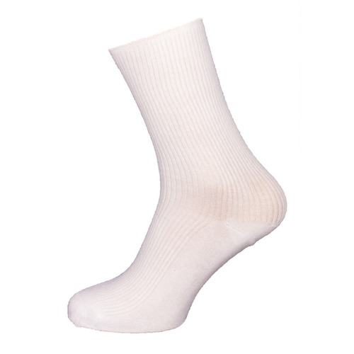 Diabetes Strømper, Bomuld, Hvid