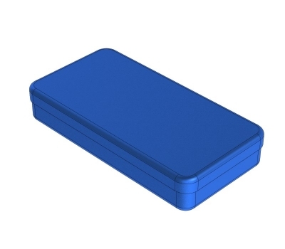 Aluminiumsæske M. Låg, Blå