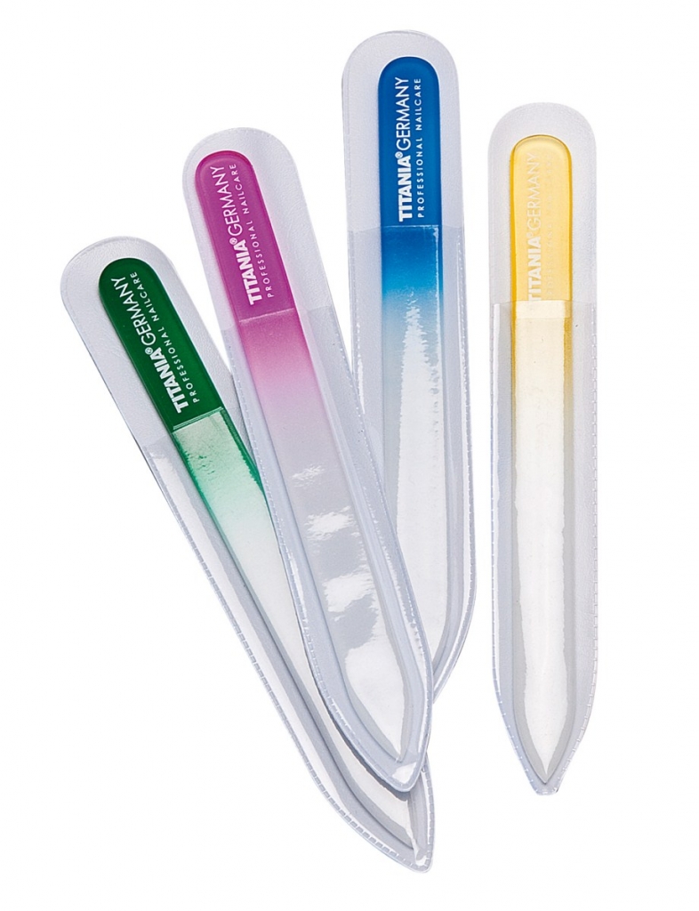 Neglefil, Glas, Ass. farver, 14 cm