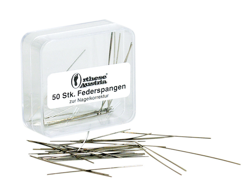 Fjederbøjler, flade, metal, 50 stk.