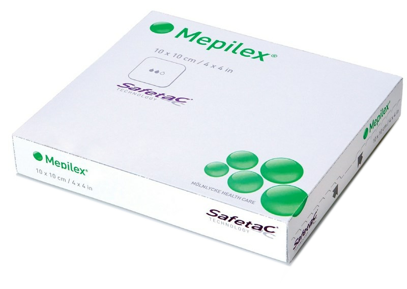 Mepilex, skumbandage, 10 x 10 cm, Steril, 5 stk.