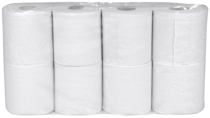 Toiletpapir, Super hvid nyfiber 2 lag 30m 261 ark, 8 ruller