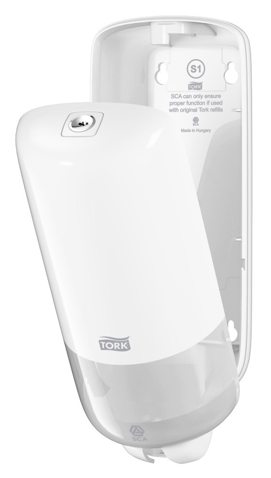 Tork S1, Sæbe og hånddesinficering Dispenser, Hvid 