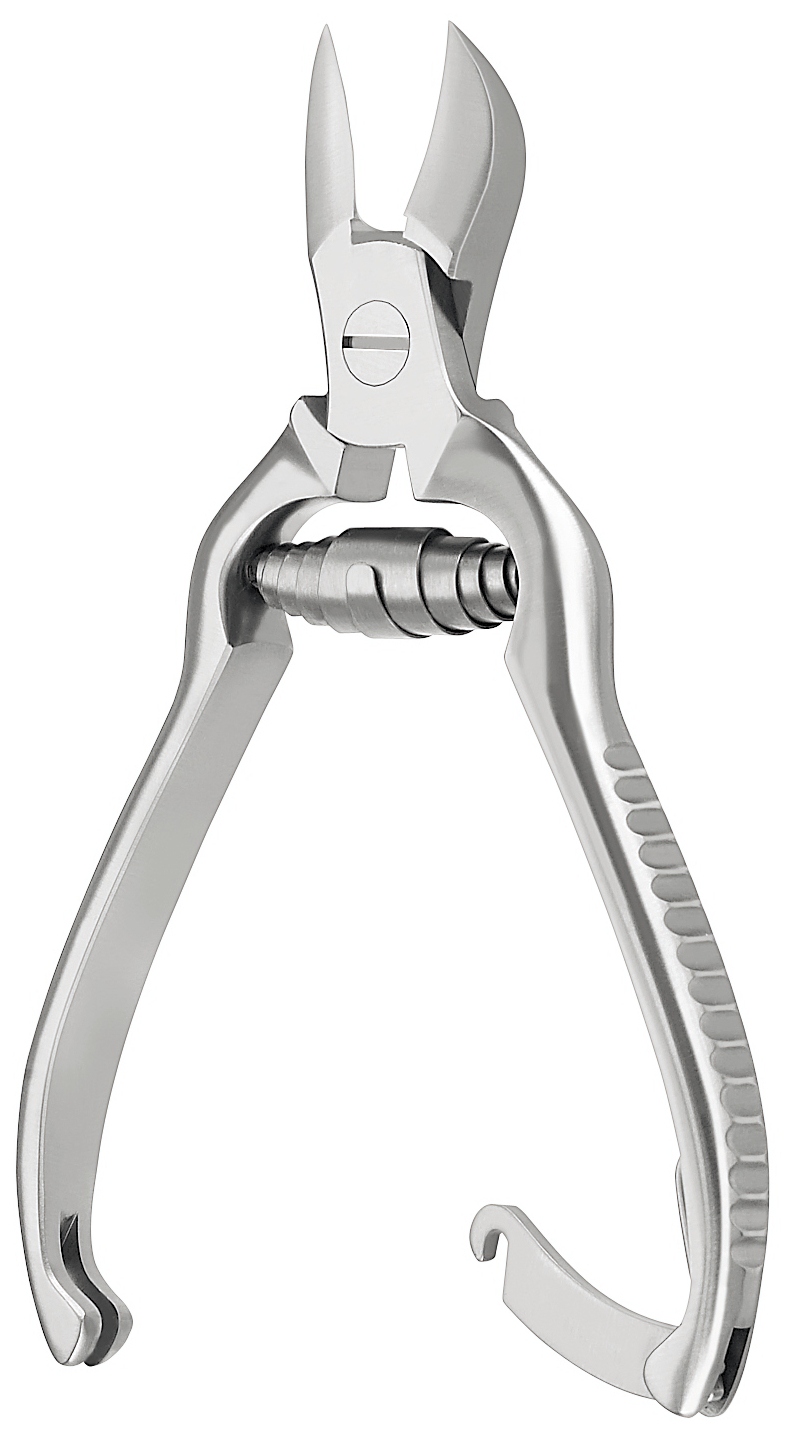 Aesculap, Negletang, Spiralfjeder, Buet bid, 13,5 cm.