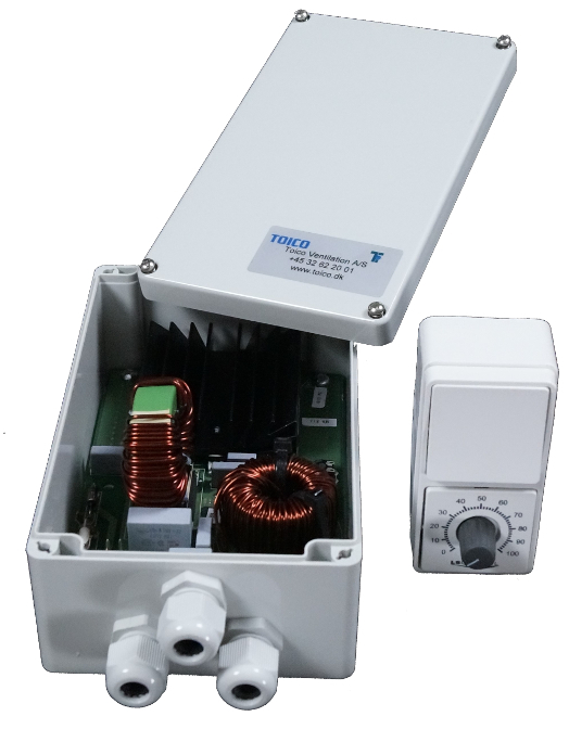 TK Regulering, boks med afbryder