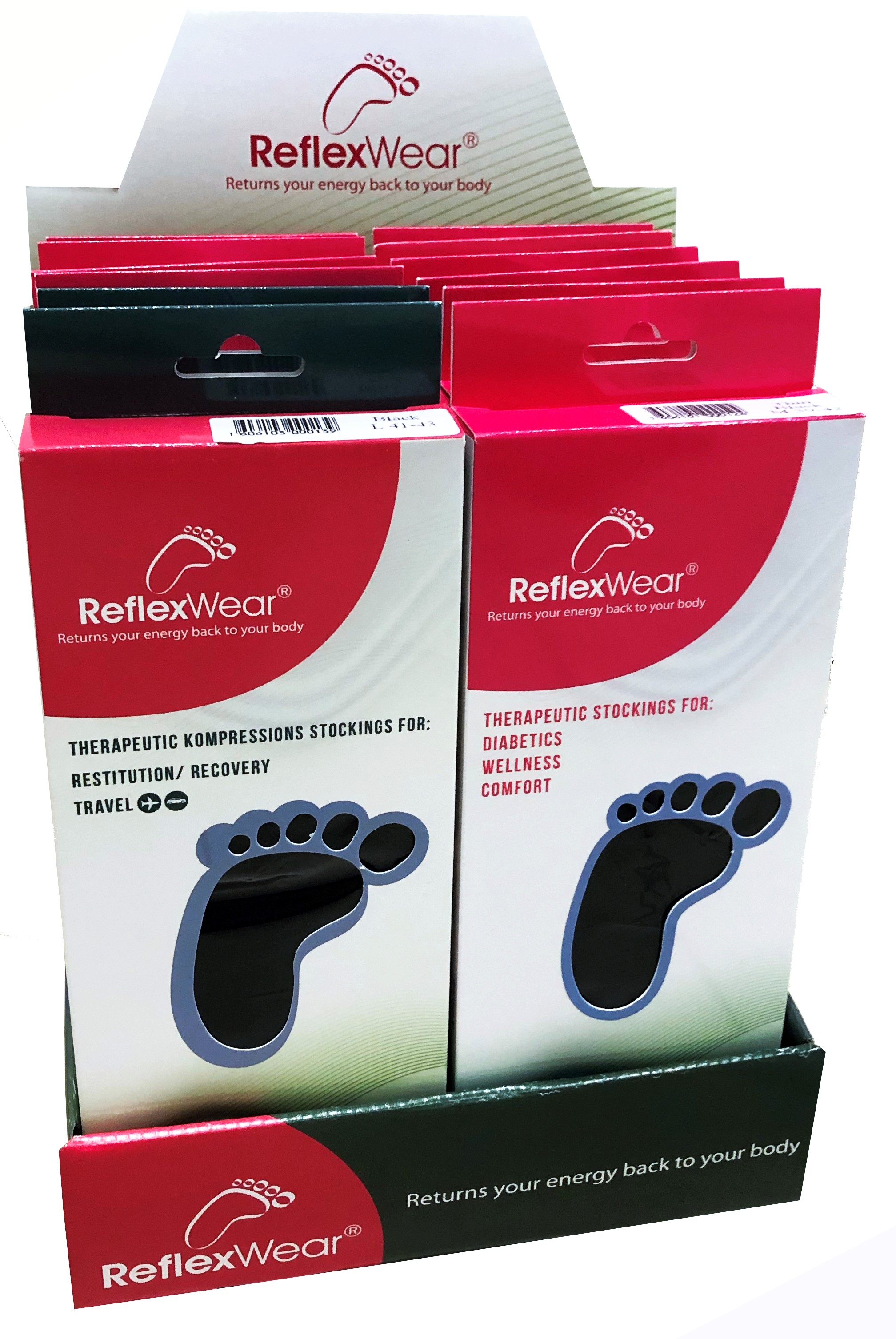 Reflexwear, Startpakke, Display inkl. 12 par
