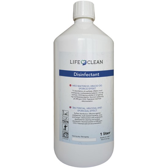 LifeClean, Overfladedesinfektion, til alle overflader, 1000 ml.