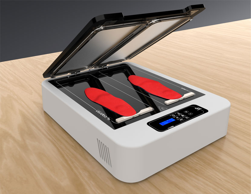 Vitropress 2, heater og vacuum maskine