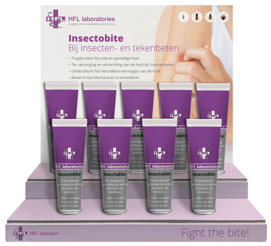 HFL, Insectobite, Display (Dansk), inkl 9 stk. 15 
