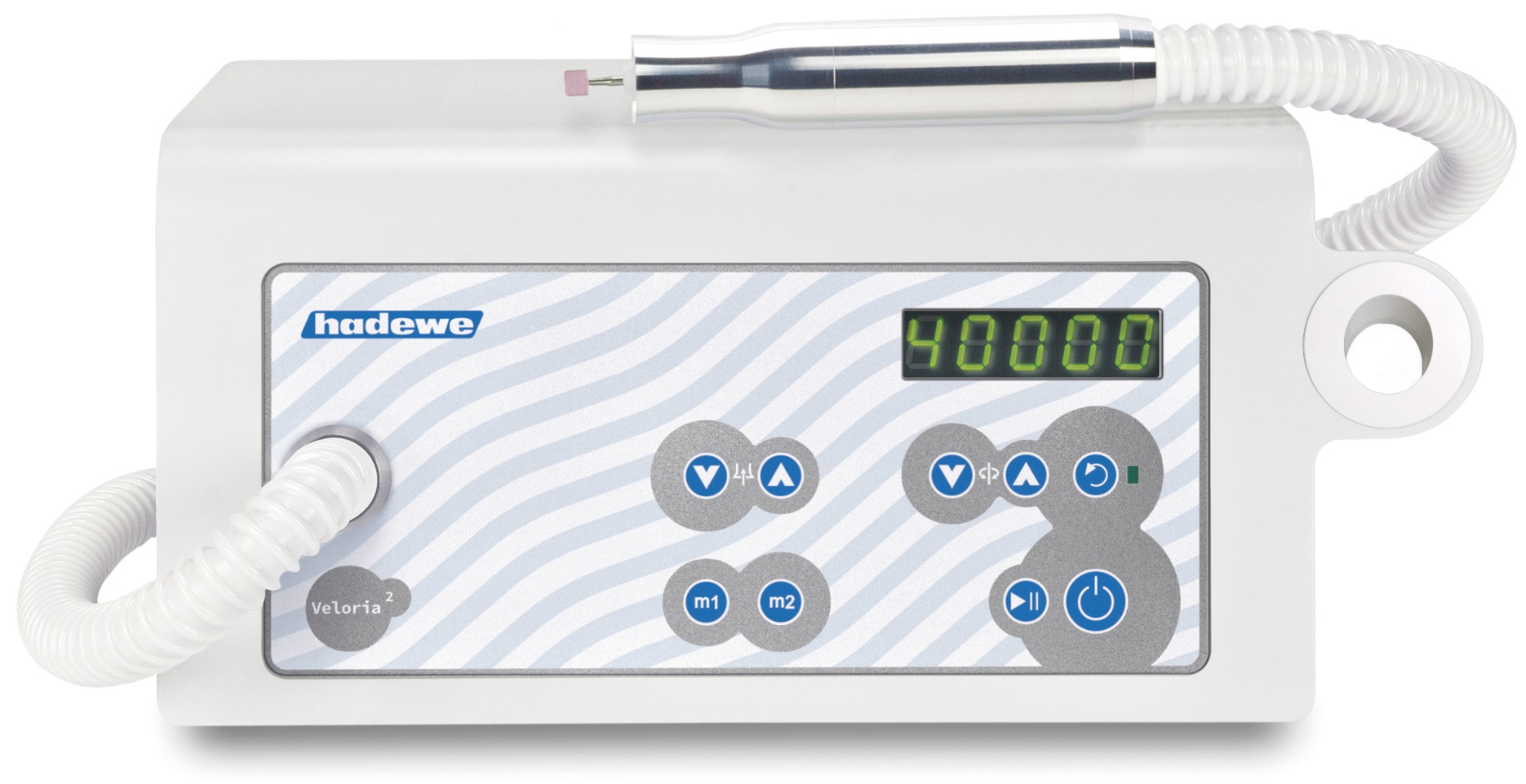 Hadewe, Micromotor, Veloria 2, Chrome, Sug, Lydsvag