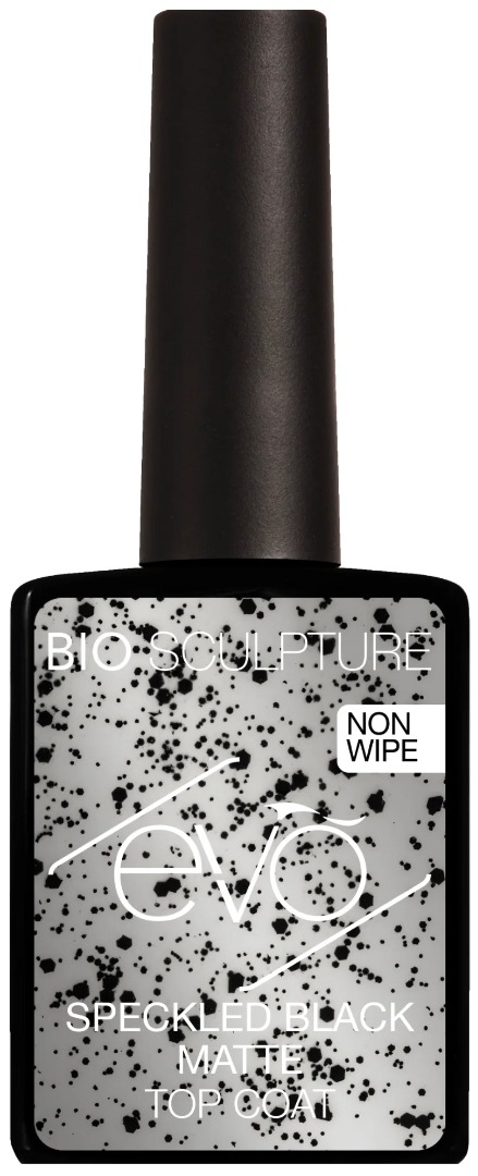Bio Sculpture, EVO, Black Speckled Matte Top Coat, 