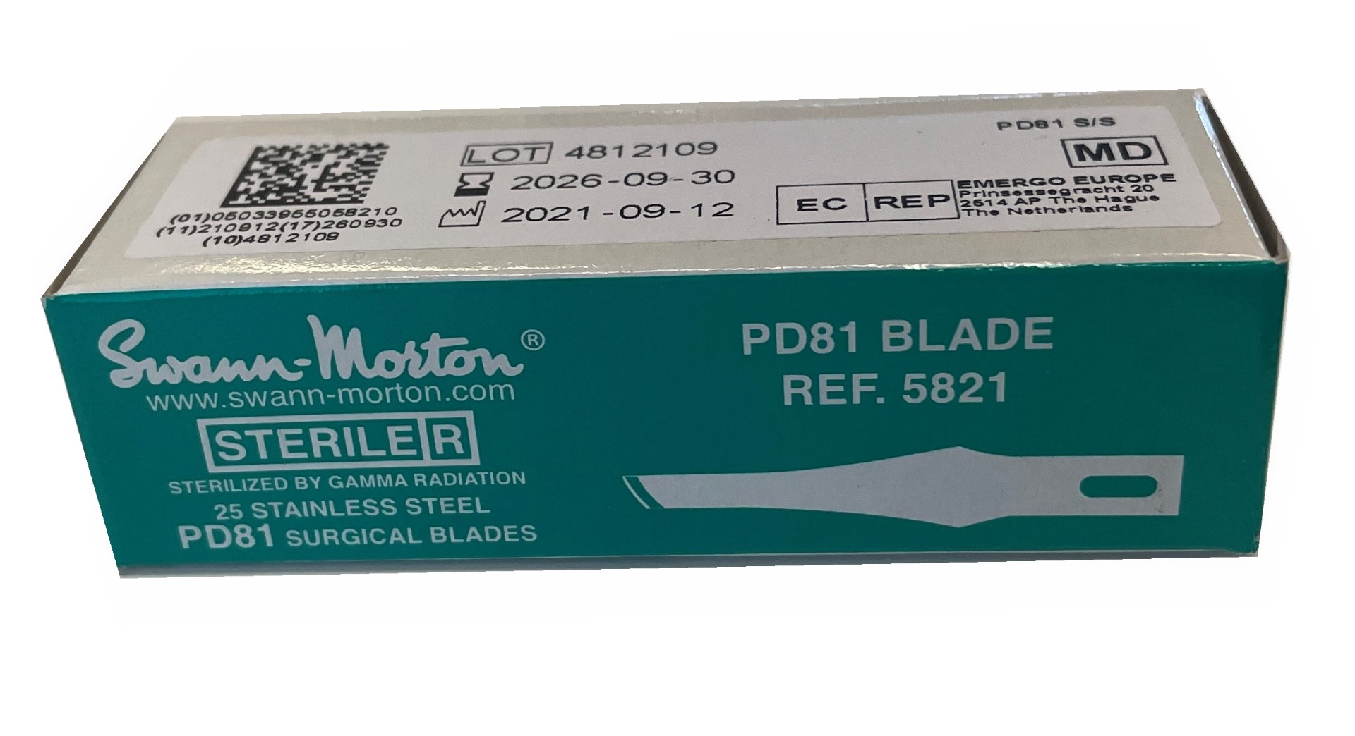 Swann-Morton, Negleblade, PD 81, 25 stk, Steril