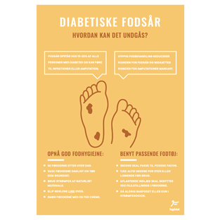Fagplakat, Diabetiske fodsår, 50x70 cm.