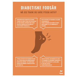 Fagplakat, Diabetiske fodsår, træne/fysisk, 50x70 cm.
