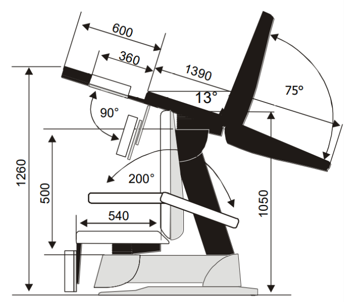 Bentlon Patientstol, Silver Rotate, 3 motorer