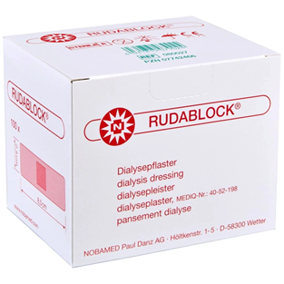 Rudablock, Hæmostatisk plaster, 2,5 x 8,6 cm, ster
