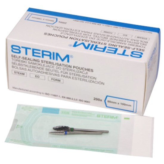 Autoklaveposer m/selvklæb, 6 x 10 cm, 200 stk.