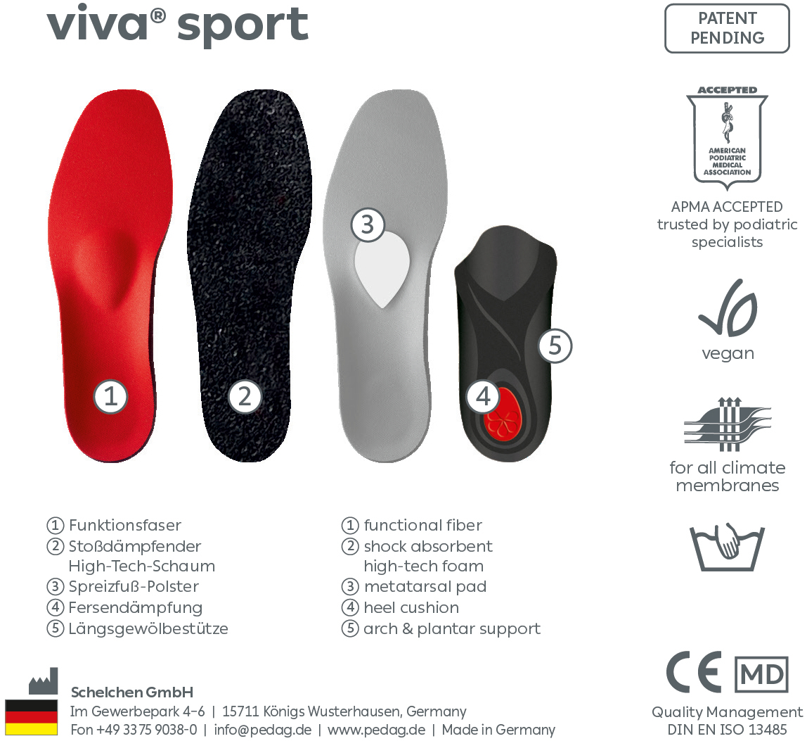 Pedag, Indlægssål, Viva Sport