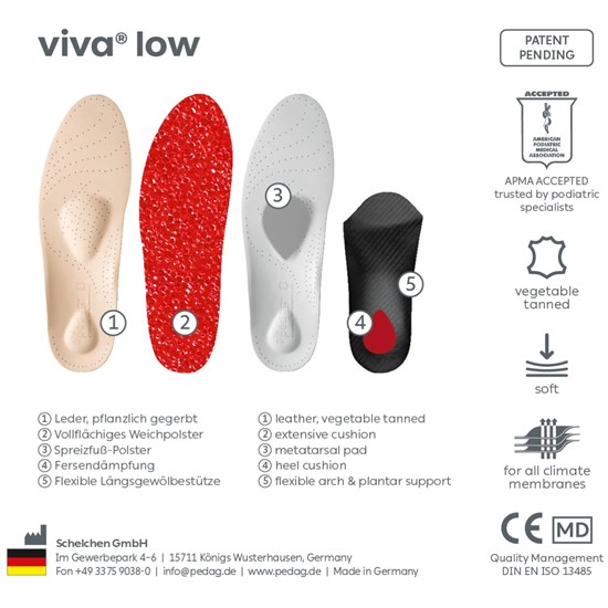 Pedag, Indlægssål, Viva Low