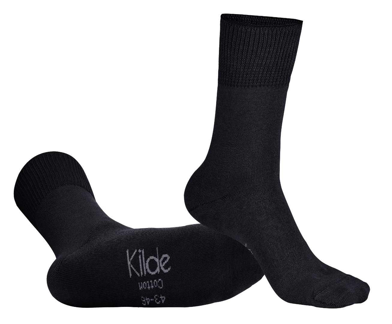 Kilde, Comfort & Diabetes strømper, bomuld, sort