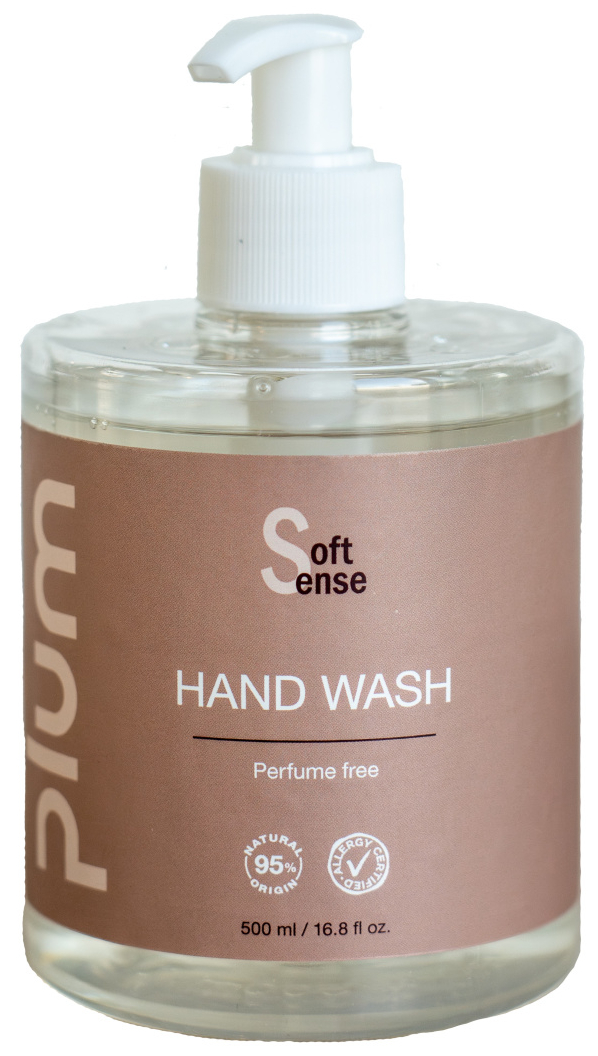 Plum, Soft Sense, Hand Wash, parfumefri, 500 ml.
