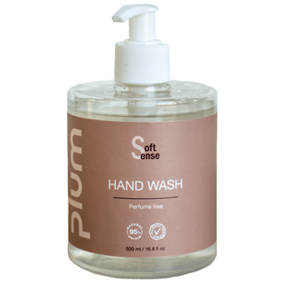 Plum, Soft Sense, Hand Wash, parfumefri, 500 ml.