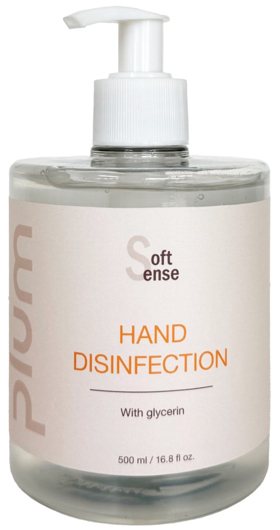Plum, Soft Sense, Hånddesinfektion gel, 85%, 500 ml.
