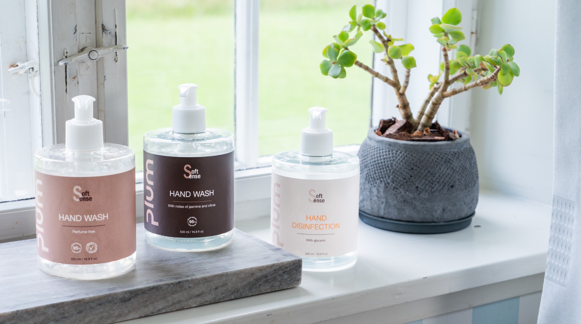 Plum, Soft Sense, Hand Wash, parfumefri, 500 ml.