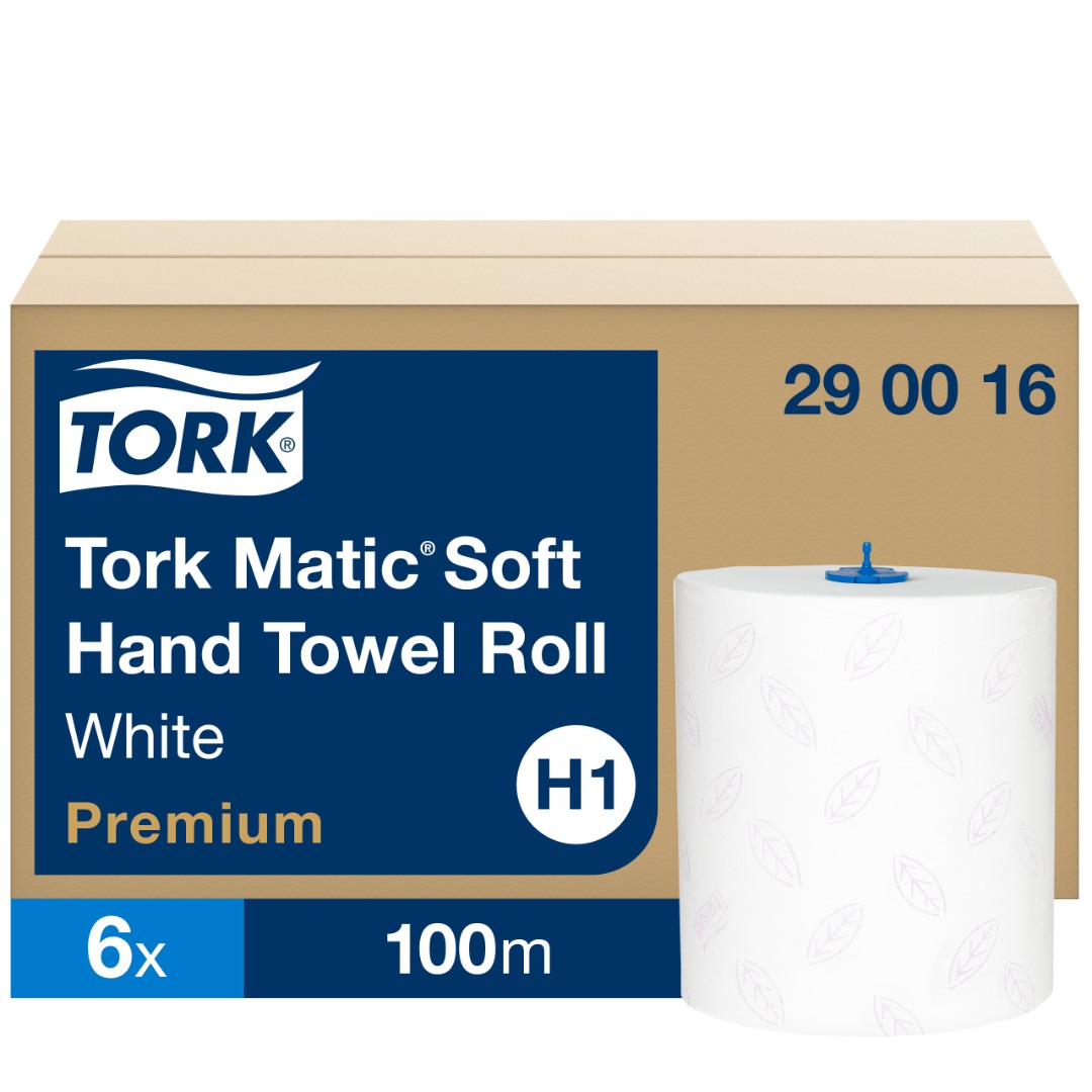 Tork Premium, H1, Håndklæderulle, Matic Soft, 100 meter, 6 ruller