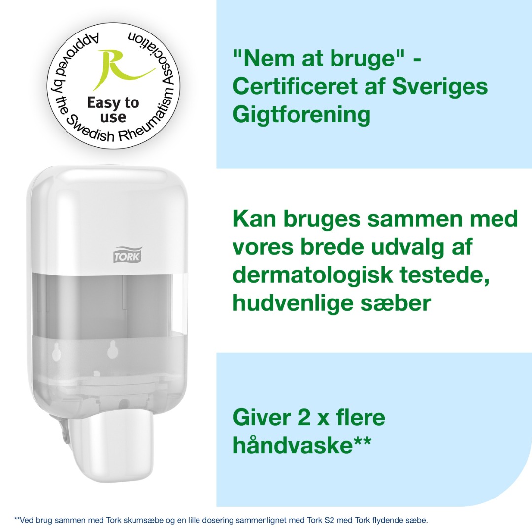Tork, S5, Sæbedispenser, hvid