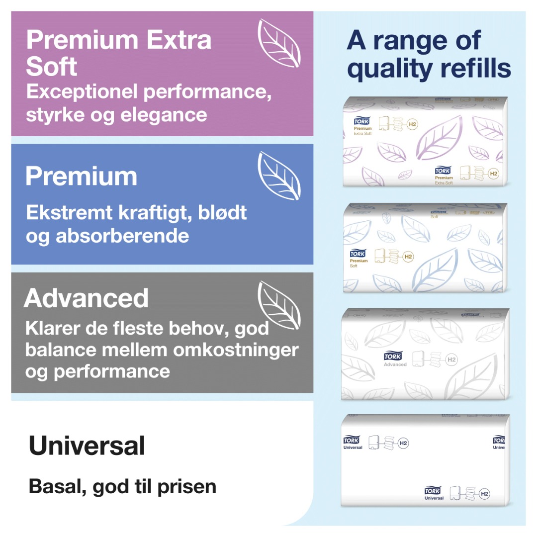 Tork H2, Håndklædeark Dispenser, Xpress, Mini