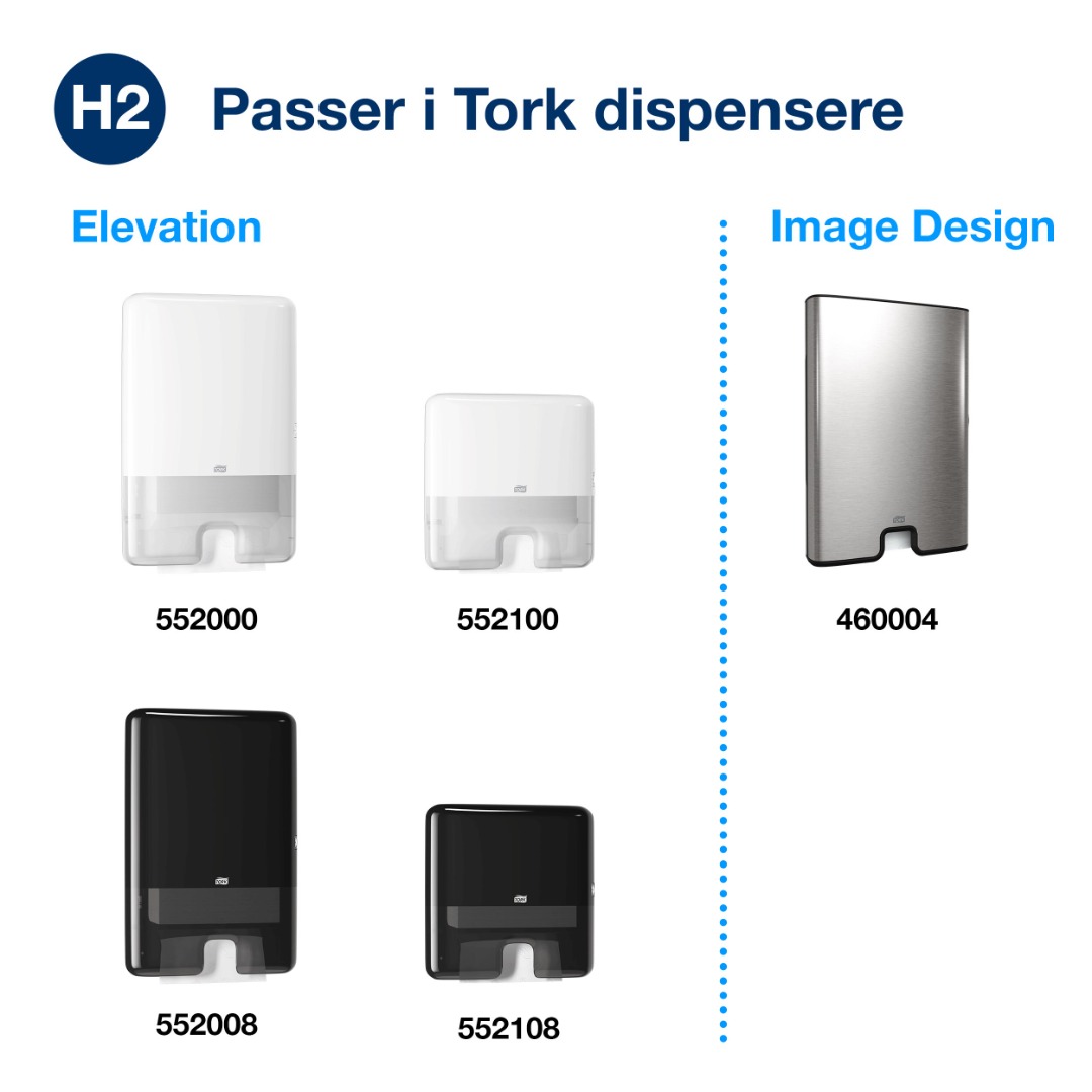 Tork Premium, H2, Håndklædeark, Xpress, Soft, 2 lags, 12 pk.