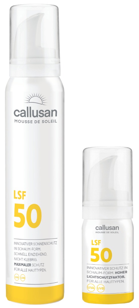 Callusan, skumsolcreme, LSF 50