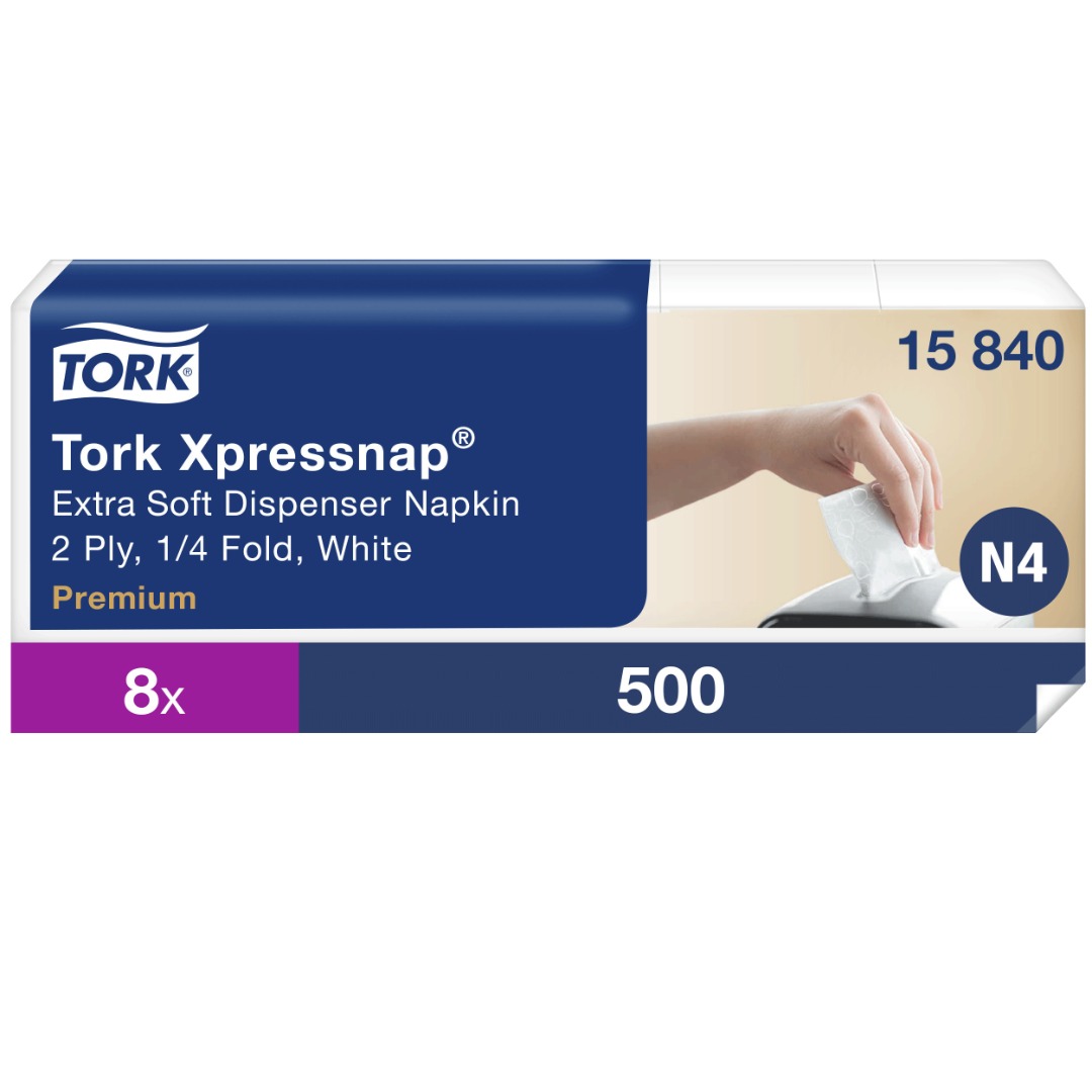 Tork Premium, N4, Xpressnap, Ekstra Soft, 2 lag, 500 stk.