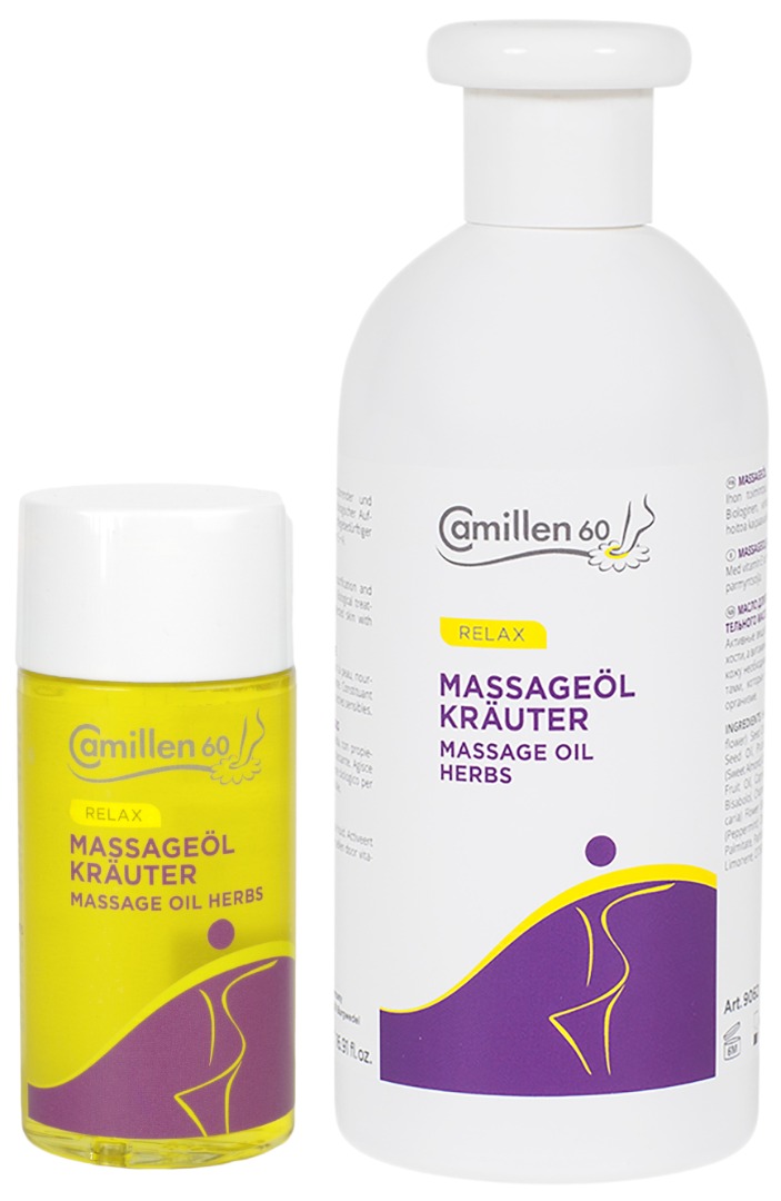 Camillen, Relax, Massageolie, Urter